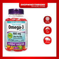 Viên Uống Dầu Cá Omega 3 CoQ10 Webber Naturals (80 Viên) - Bảo vệ tim mạch, Đẹp da