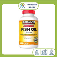 Viên Uống Dầu Cá Omega-3 Fish oil 1000mg Kirkland Signature 400v - Hỗ trợ tim mạch và bảo vệ mắt