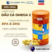 Viên Uống Dầu Cá Omega 3 Costar 1000mg GiúpTăng Cường Thị Lực, Phát Triển Trí Não, Bảo Vệ Tim Mạch
