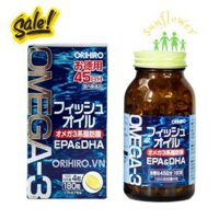 Viên Uống Dầu Cá Omega 3 Orihiro 180 viên của Nhật Bản tốt cho não bộ và bổ mắt