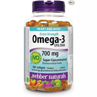 Viên Uống Dầu Cá Omega-3 Webber Naturals Triple Strength 700mg EPA/DHA 100 Viên