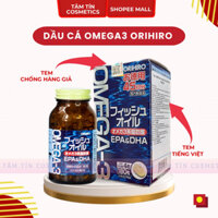 Viên Uống Dầu Cá Omega 3 ORIHIRO Nhật Bản 180 viên, Bổ Mắt, Bổ Não, Tăng Cường Trí Nhớ, Tốt Tim Mạch