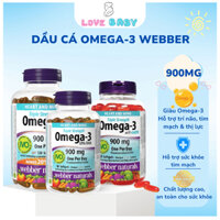 Viên Uống Dầu Cá Omega-3 Pharmekal Webber Naturals Triple Strength 900mg EPA/DHA 80/120 Viên