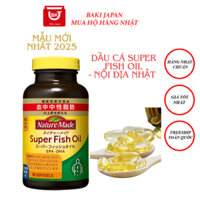 Viên uống Dầu cá Super Fish Oil DHA EPA nature made Nhật 90 ngày bổ mắt - bổ não - tốt cho tim mạch