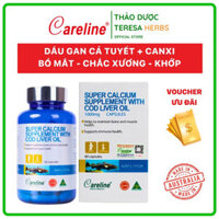 Viên uống dầu gan cá Careline bổ sung canxi Super Calcium Supplement With Cod Liver Oil 1000mg