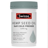 Viên uống dầu hạt cây gai dầu hỗ trợ sức khỏe dinh dưỡng Swisse Hemp Seed Oil 60 Capsules