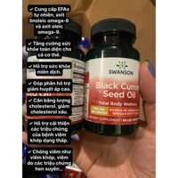 Viên uống dầu hạt thì là đen Swanson Black Cumin Seed Oil 500mg 60 Capsules