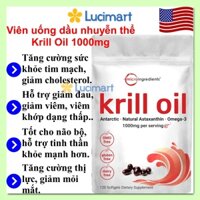 Viên uống dầu nhuyễn thể Krill Oil 1000mg/ 2000mg Omega-3 Micro Ingredients [Hàng Mỹ]
