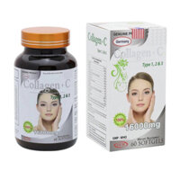 Viên uống đẹp da Collagen + C Type 1, 2 & 3 (Chai 60 viên) Chống lão hóa, tăng cường đàn hồi và trẻ hóa nếp nhăn.