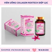 Viên uống đẹp da Collagen Roxtech Diệp Lục tăng nội tiết tố nữ - Chai 60 viên