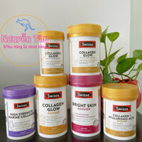 Viên uống đẹp da móng tóc collagen glow swisse 60 viên, 120 viên úc, swisse beauty collagen glow with collagen