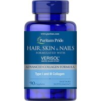 Viên uống đẹp da, tóc dày, móng khoẻ Hair, Skin & Nails Verisol Puritan's Pride 90 viên