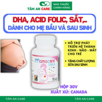 Viên uống DHA cho mẹ bầu Mamacare, giúp thai nhi khoẻ mạnh, thông minh, phát triển trí não (Hộp 30 viên)