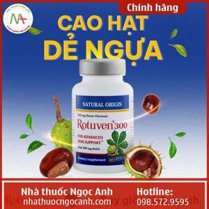 Viên uống điều trị suy giãn tĩnh mạch chân Rotuven®300 60 viên