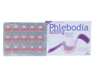 Viên uống điều trị suy tuần hoàn tĩnh mạch mạn tính Phlebodia 600mg