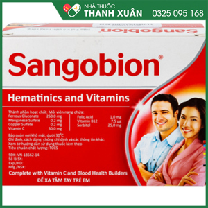 Viên uống điều trị thiếu máu do Sangobion