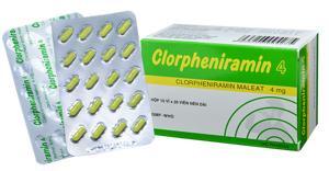 Viên uống điều trị viêm mũi dị ứng Clorpheniramin 4mg
