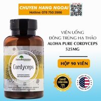 Viên Uống Đông Trùng Hạ Thảo Aloha Pure Cordyceps 525mg 90 Viên Từ Mỹ ( Sỉ & Lẻ )