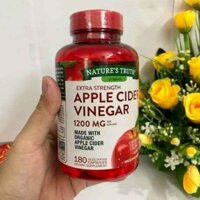 VIÊN UỐNG ĐỐT CHÁY MỠ THỪA GIẢM CÂN:  GIẤM TÁO APPLE CIDER VINEGAR 1200MG