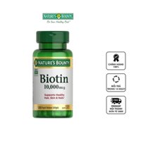 Viên uống dưỡng da tóc móng Nature’s Bounty Biotin 10.000mcg