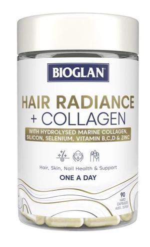 Viên uống dưỡng tóc Bioglan Hair Radiance + Collagen 90 Viên