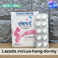 Viên uống Elevit Của Úc Vitamin Tổng Hợp Cho Bà Bầu Hộp 100 Viên  - Pregnancy Pharmacy Medicine Healthy Baby Healthy Mum - Cửa Hàng Đồ Mỹ