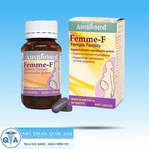 Viên uống Femme F hỗ trợ khả năng thụ thai Hộp 60 viên