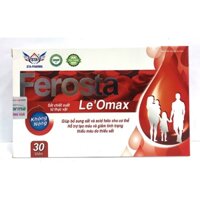 VIÊN UỐNG FEROSTA LE'OMAX KHÔNG NÓNG GIÚP BỔ SUNG SẮT VÀ ACID FOLIC CHO CƠ THỂ ( HỘP 30 VIÊN )