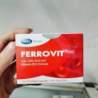 Viên uống Ferrovit giúp bổ sung sắt, acid folic và vitamin B12 dùng cho phụ nữ có thai, người thiếu máu do thiếu sắt