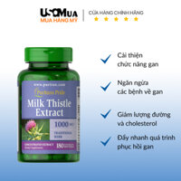 Viên Uống Giải Độc Gan, Bổ Gan PURITAN'S PRIDE Milk Thistle Extract 1000mg - 180 Viên