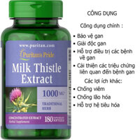 Viên uống giải độc gan Milk Thistle Extract 1000mg (180 viên)
