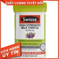 Viên uống giải độc gan Swisse High Strength Milk Thistle Úc 35000mg bổ gan
