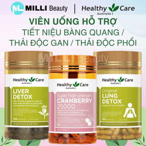 Viên uống giải độc phổi Healthy Care Original Lung Detox - 180 viên