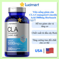 Viên uống giảm cân CLA Conjugated Lineolic Acid 5000mg Horbaach [Hàng Mỹ]