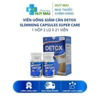 Viên Uống Giảm Cân Detox Slimming Capsules Super Care Hộp 2 Lọ x 21 Viên