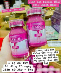 Viên uống giảm cân giữ dáng Baschi Quick Slim Baschi hồng Thái Lan