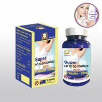 Viên uống giảm cân nhanh, an toàn cho DÁNG THON DA ĐẸP - Super Fat To Go Complex With Forskolin 25mg - Healthy Golden