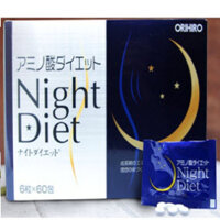 Viên uống giảm cân Night Diet Orihiro Hộp 60 gói nhập khẩu nội địa Nhật Bản nguyên thùng