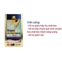 Viên uống giảm cân SUPER FAT TO GO complex hộp 100v