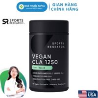 Viên uống giảm cân thuần chay Vegan CLA 1250 Sports Research 90 Viên