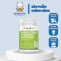 VIên uống giảm cân với giấm táo Healthy Care Apple Cider Vinegar Garcinia hộp 90v