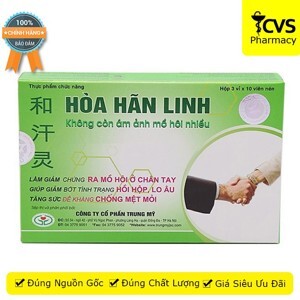 Viên Uống Giảm Chứng Tiết Mồ Hôi Nhiều Hòa Hãn Linh 30 Viên