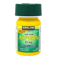 Viên Uống Giảm Đau, Bảo Vệ Tim Mạch, Ngăn Ngừa Đột Quỵ Kirkland Low Dose Aspirin 81mg 365 Viên