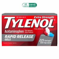 Viên Uống Giảm Đau Hạ Sốt Tylenol Acetaminophen Extra Strength Rapid Release Gel 500mg 225 Gelcaps