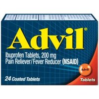 Viên uống giảm đau hạ sốt Advil Coated Tablets Pain Reliever and Fever Reducer, Ibuprofen 200mg 24 viên
