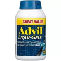 Viên uống giảm đau hạ sốt Advil Liqui-Gels Pain Reliever/Fever Reducer Liquid Filled Capsules 200 viên