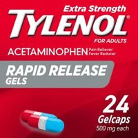 Viên uống giảm đau hạ sốt Tylenol Extra Strength Rapid Release Gels with Acetaminophen, Pain Reliever & Fever Reducer 24 viên