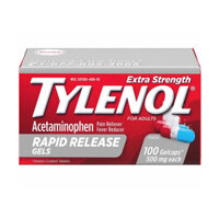 Viên uống giảm đau hạ sốt Tylenol Acetaminophen Extra Strength 500mg 100 Gelcaps
