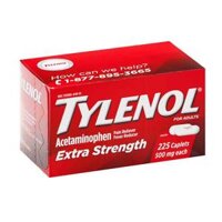 Viên uống giảm đau, hạ sốt Tylenol Extra Strength 500mg nắp đỏ 225 viên – 325 viên (2028)