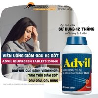 Viên uống giảm đau tạm thời Advil ibuprofen 200mg, 300 Viên - Kangaroo Mart Top Vitamins